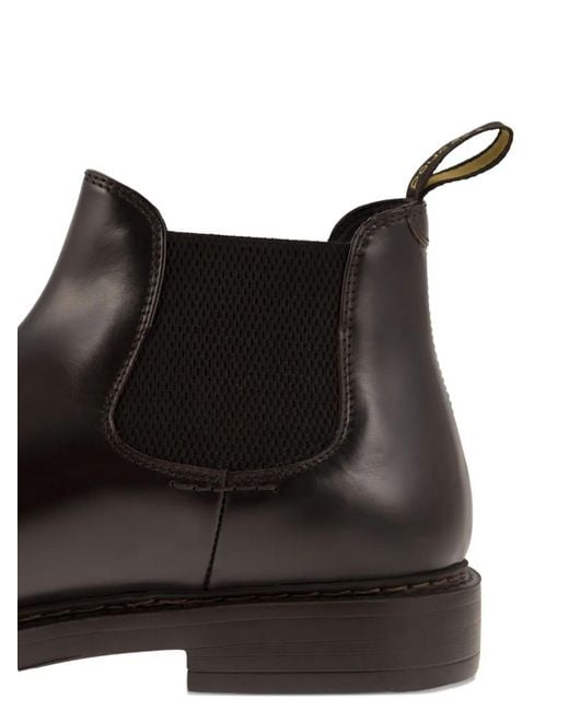 Doucal's Brown Leather Chelsea Ankle Boots for men