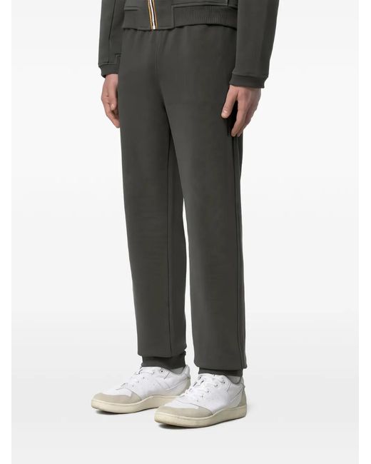 K-Way Black Drawstring Track Pants for men