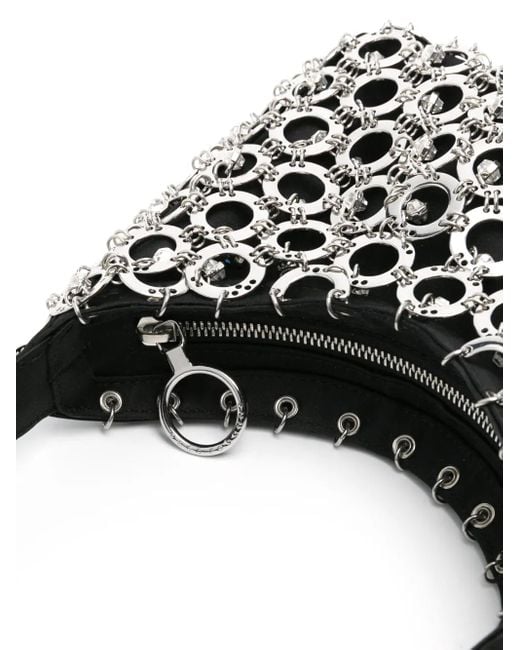 Rabanne Black Sphere Chainmail-Embellished Shoulder Bag