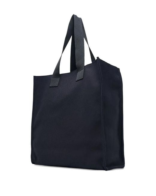 MSGM Blue Logo-Print Tote Bag