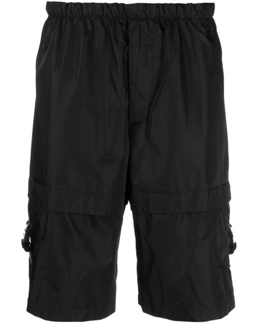 Givenchy Black 4g-motif Slip-on Deck Shorts for men