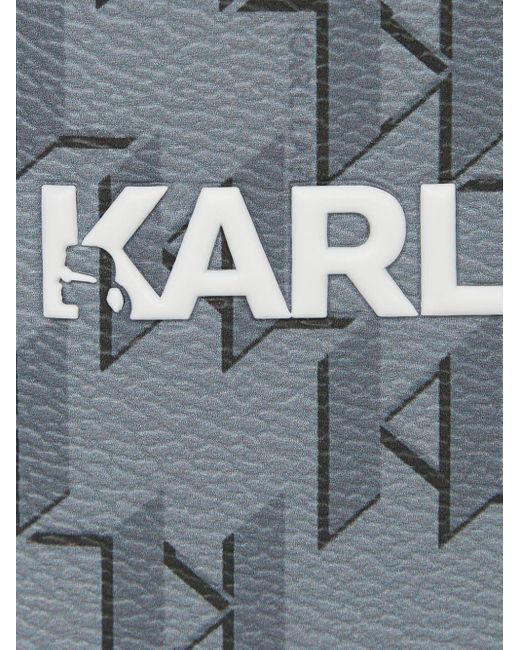 Bolso messenger K/Monogram Karl Lagerfeld de hombre de color Black