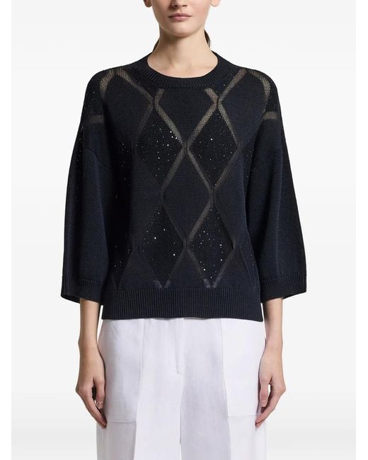 Pull À Losanges Peserico en coloris Black