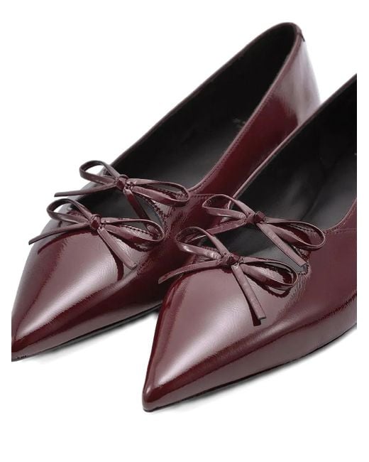 Vagabond Brown Hermine Patent Leather Ballet Flats