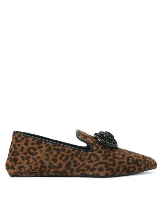Ballerines À Imprimé Léopard Kurt Geiger en coloris Brown