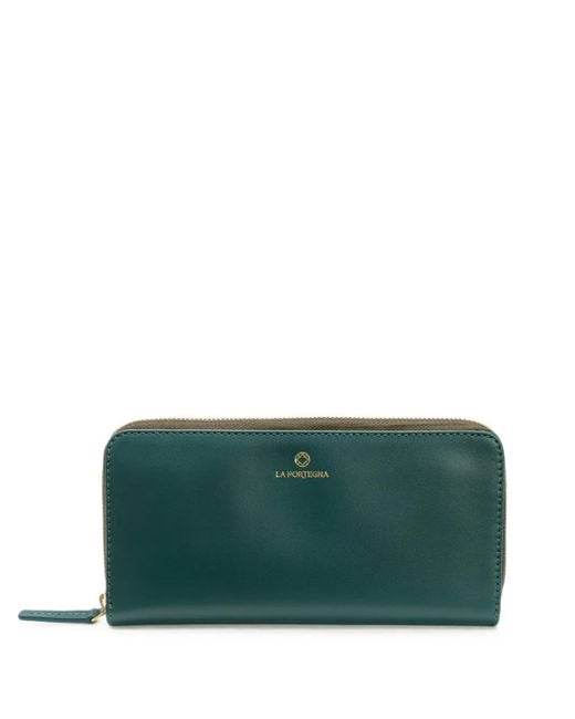 La Portegna Green Julia Leather Wallet