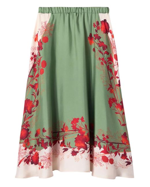 LaDoubleJ Green Midirock Mit Woodland-Print