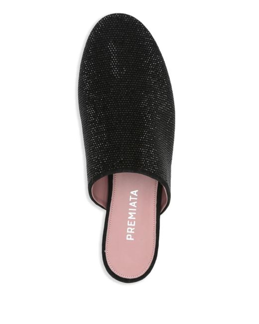Premiata Black Mules Mit Strass