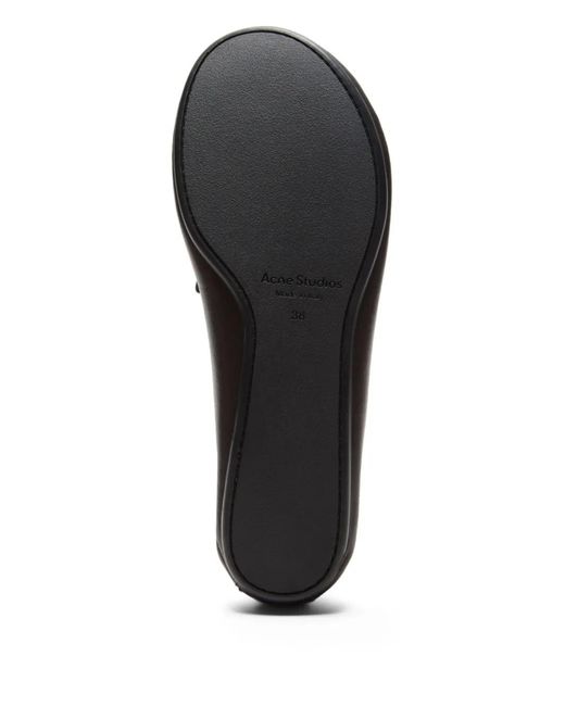 Acne Brown Round-Toe Loafers