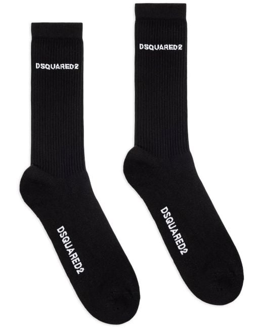 Calcetines con logo DSquared² de hombre de color Black