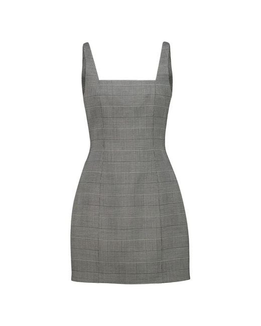 Balmain Gray Sleveless Mini Dress