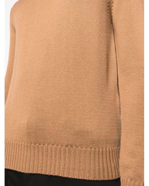 Ballantyne Brown Crew Neck Wool Sweatshirt for men