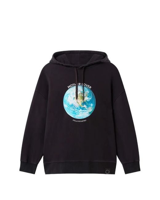 Stella McCartney Blue Mother Lover Graphic Hooded Top