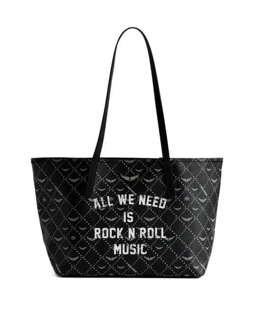 Zadig & Voltaire Black Z Monogram Tote Bag