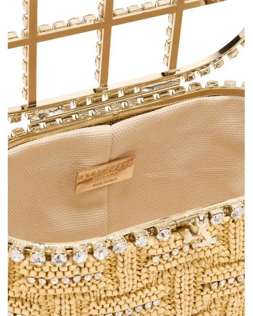 Mini Sac À Bandoulière Holli À Perles Rosantica en coloris Metallic