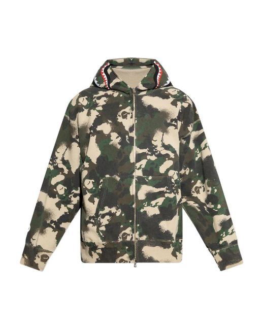 A Bathing Ape Green Logo Hoodie for men