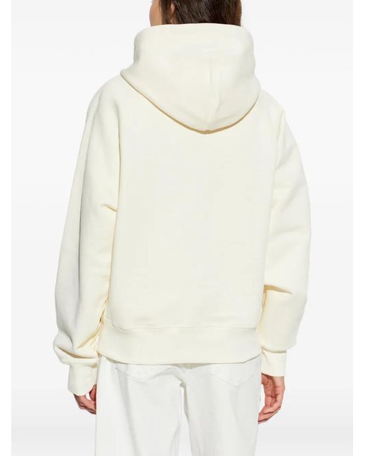 AMI White Mini Embossed Hoodie