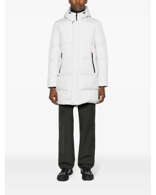 Herno White Feather Down Parka Coat for men