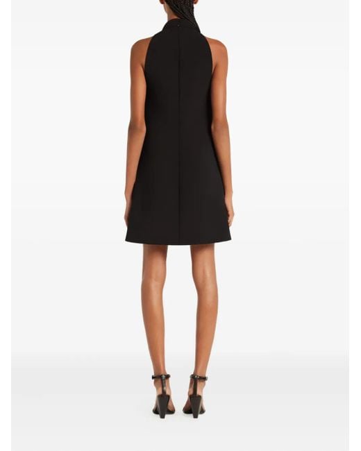 Courreges Mouwloze Jurk Met Hoge Hals in het Black