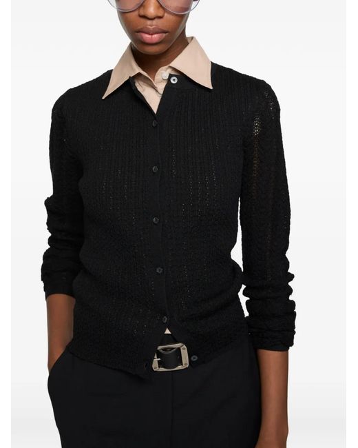 Acne Black Button Knitted Cardigan