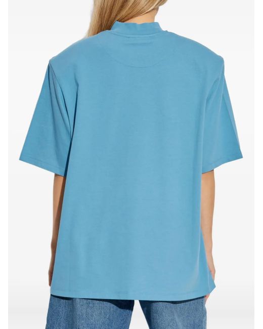 T-Shirt Con Ricamo di The Attico in Blue