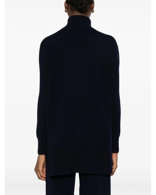 Maglione A Collo Alto di Alpha Studio in Blue