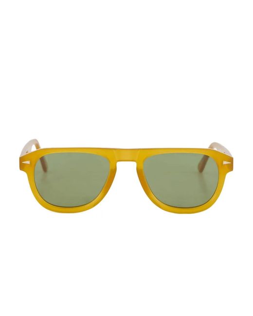 Ahlem Yellow Lunettes De Soleil À Monture Géométrique for men