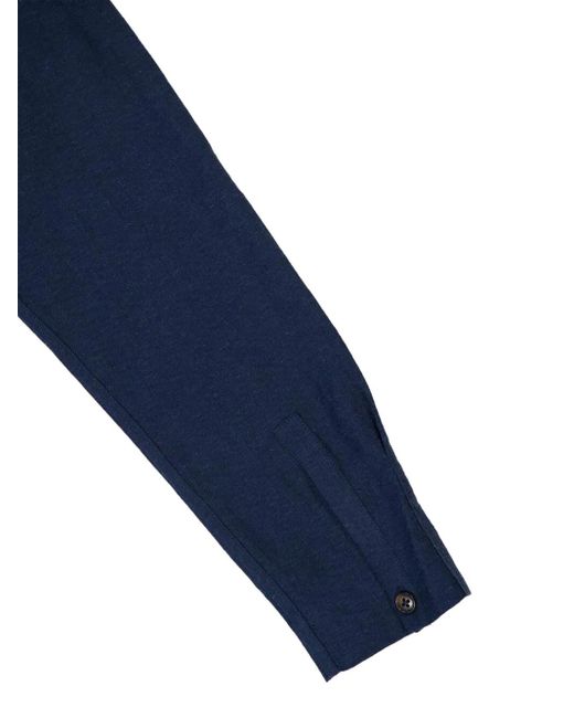 Camisa con cuello mao Commas de hombre de color Blue