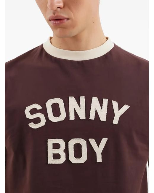 1989 STUDIO Brown Round-Neck Short-Sleeve T-Shirt for men
