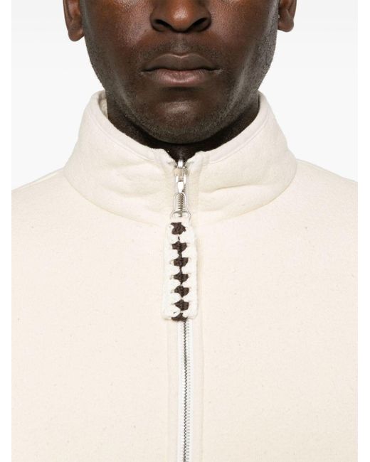 Jil Sander Natural Reversible Shearling Cotton Jacket for men