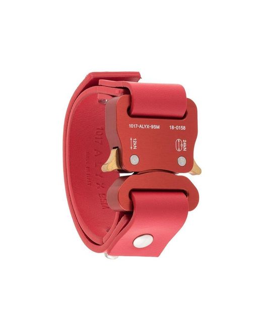 1017 ALYX 9SM Red Strong Buckle Cuff Bracelet