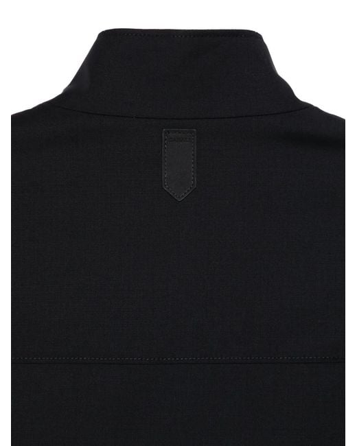 Canali Black Zip-Up Bomber Jacket for men