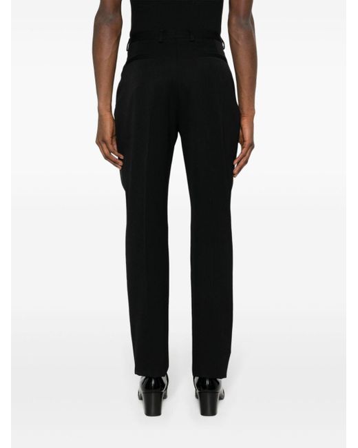 Pantalon droit à taille haute Saint Laurent pour homme en coloris Black