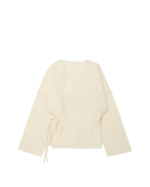 TAIGA TAKAHASHI Natural Samue Cashmere Wrap Cardigan