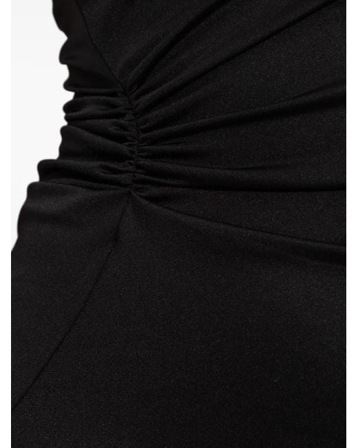 Victoria Beckham アシンメトリー ドレープドレス Black