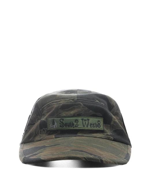 South2 West8 Gray Panel Camouflage Cap for men