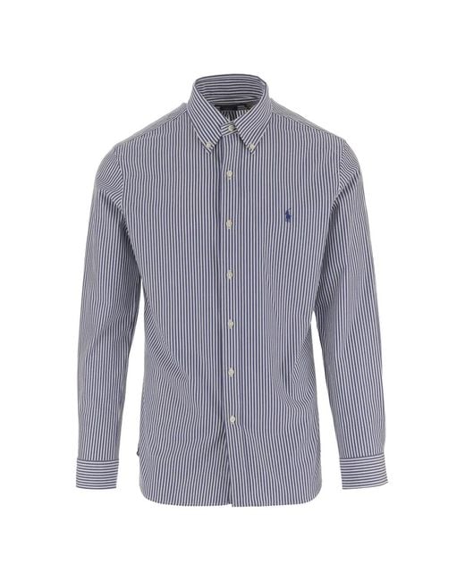 Polo Ralph Lauren Blue Striped Button-Down Shirt for men