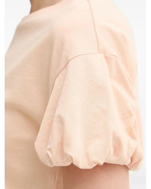 Twinset White Puff-Sleeve T-Shirt