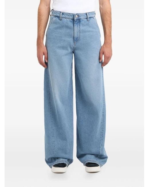 Gcds Blue Stonewashed Jeans