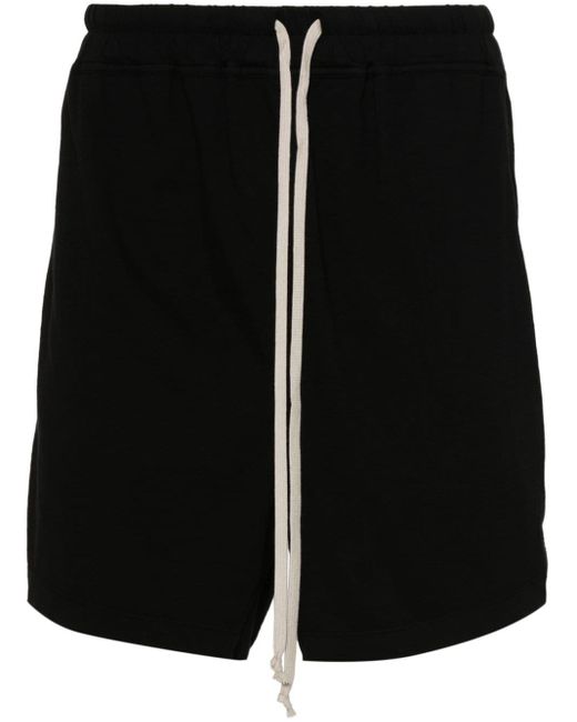 Rick Owens Black Phleg Organic-cotton Shorts for men