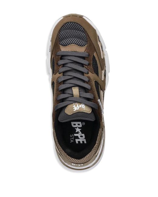 A Bathing Ape Brown Shark Sta Sneakers for men