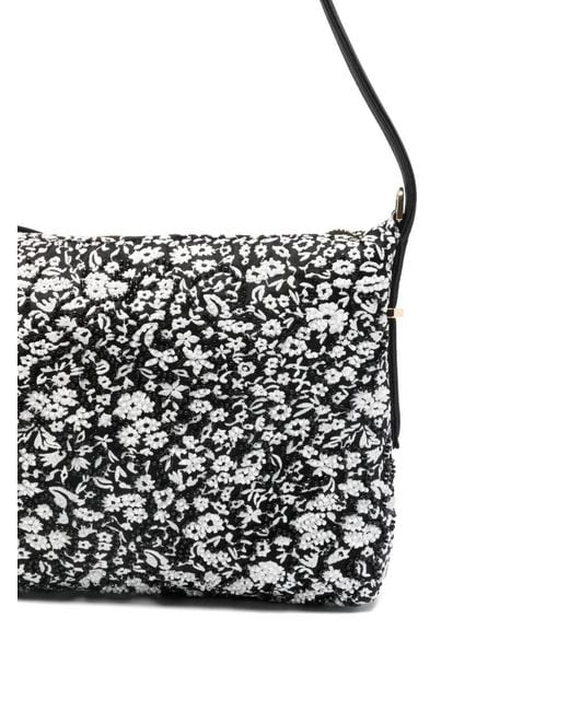 Totême Bevel Schoudertas Met Bloemenprint in het White