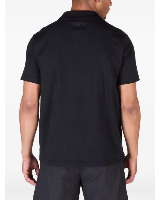 CIARAN Black Polo-Collar T-Shirt