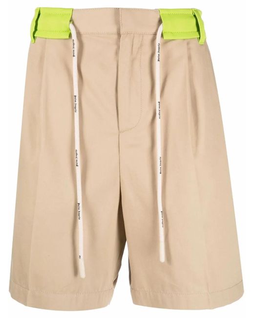 Palm Angels Shorts Mit Kordelzug in Natural für Herren
