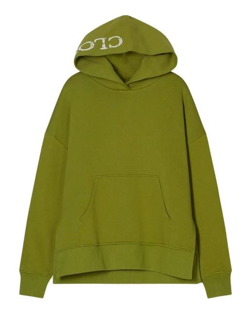 Closed Green Logo-embroidered Cotton Hoodie