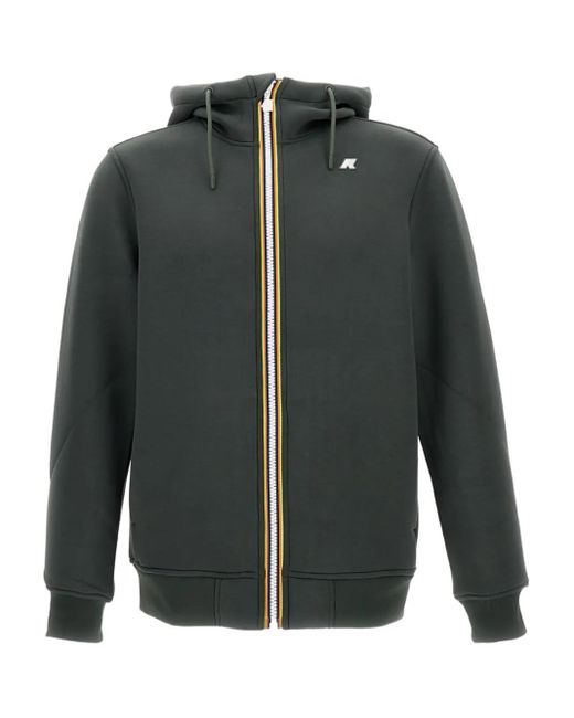 メンズ K-Way ジップアップ パーカー Gray
