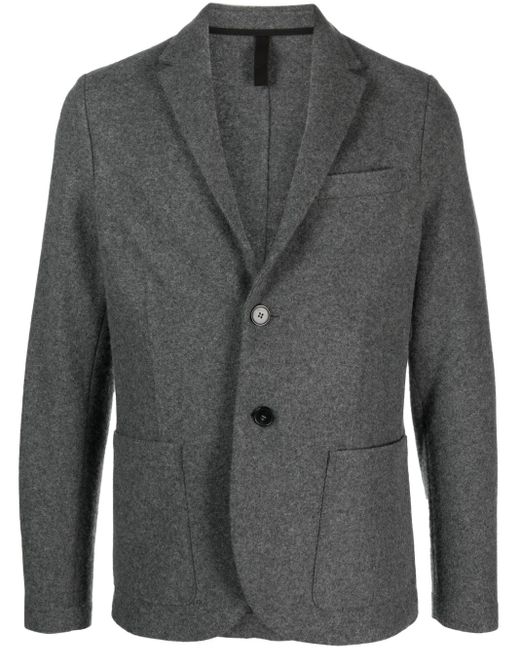 Harris Wharf London Gray Single-Breasted Cashmere Blazer for men