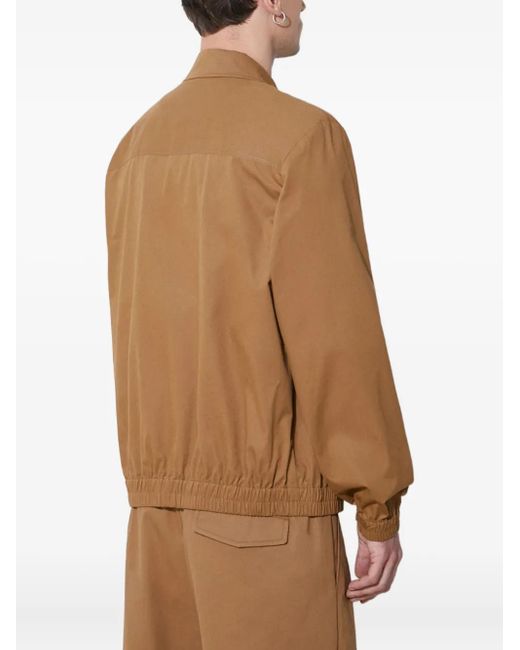 A.P.C. Brown Zip-Up Elasticated-Cuff Jacket for men