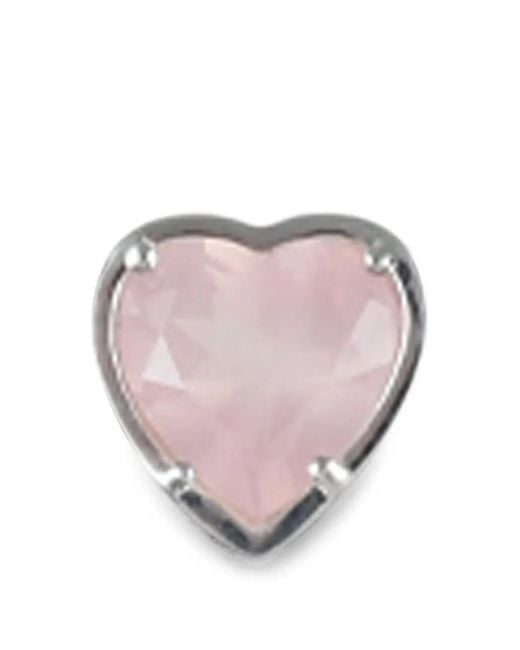 JUN/NAKAYAMA Pink Love Heart-Shape Single Earring