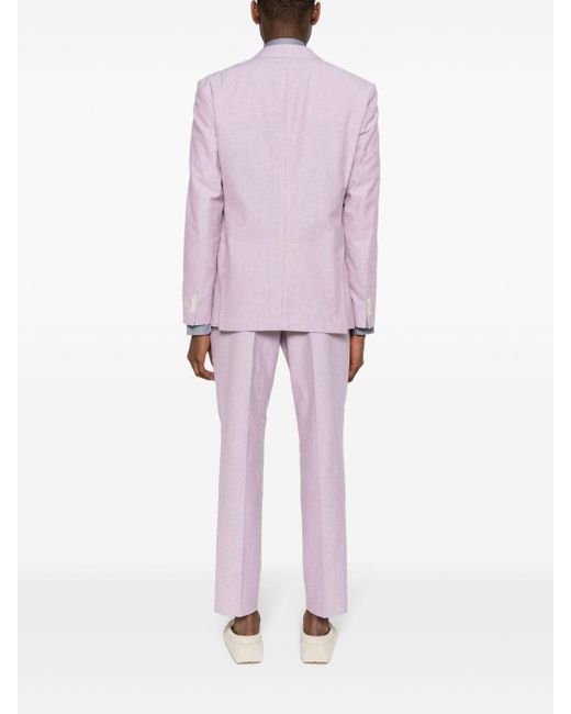 Boss Einreihiger Anzug mit Anstecknadel in Purple für Herren